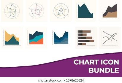 10 Chart Icon Bundle Vector Design