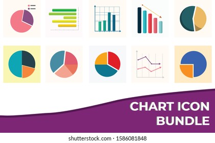 10 Chart Icon Bundle Vector Design