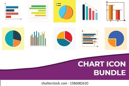 10 Chart Icon Bundle Vector Design