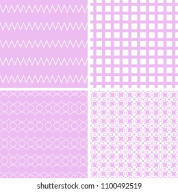 10 Chic different vector seamless patterns. Endless texture for fabric and paper or scrap booking.