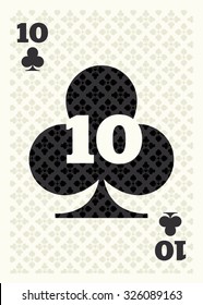 10 of Clubs Playing Card