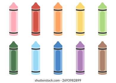 Juego de 10 Colores Crayons Bright