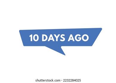 Hace 10 días botón web de texto. etiqueta de banners de hace diez días
