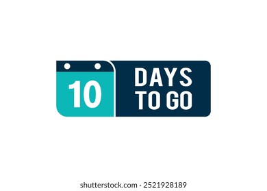 10 days to go in modern style Special offer badge