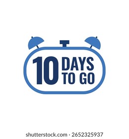 10 días para ir diseño de póster sobre fondo blanco