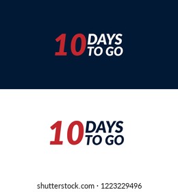 10 days to go sign