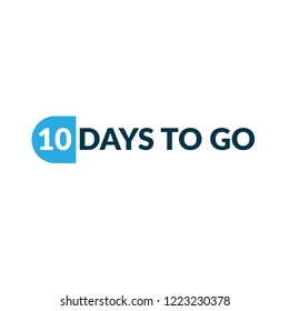 10 days to go sign