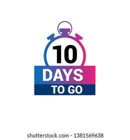 10 days to go sign