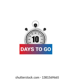 10 days to go sign