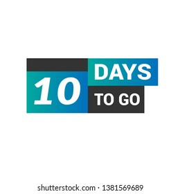 10 days to go sign