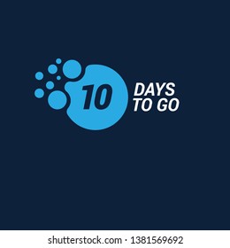 10 days to go sign