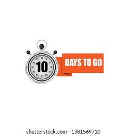 10 days to go sign