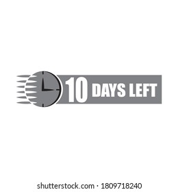 10 days left counter stamp