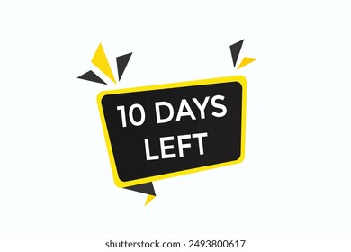 10 days left, icon, stile, timer, countdown, clock, time,  background, template, 10 days left countdown, sticker, left banner, business, sale, label button

