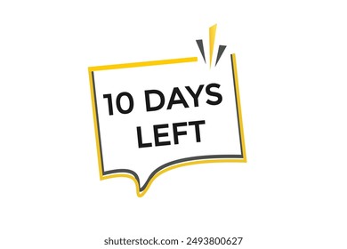 10 days left, icon, stile, timer, countdown, clock, time,  background, template, 10 days left countdown, sticker, left banner, business, sale, label button
