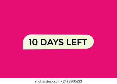 10 days left, icon, stile, timer, countdown, clock, time,  background, template, 10 days left countdown, sticker, left banner, business, sale, label button
