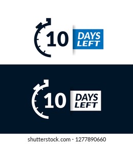 10 Days Left sign - emblem, label, badge,sticker, logo. Designed for your web site design, logo, app, UI