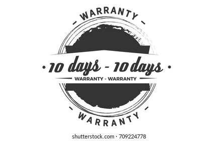 10 Days Warranty Icon Vintage Rubber Stock Vector (Royalty Free) 709224778 | Shutterstock