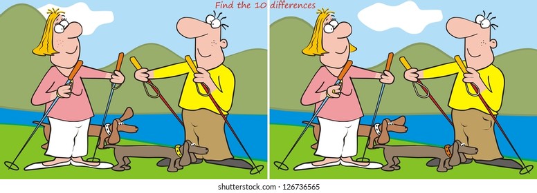 10 differences - hiker