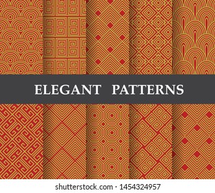 10 different elegant classic patterns. Endless ans seamless texture can be used for wallpaper, pattern fills, web page background,surface textures,tile, greeting card, scrapbook, backdrop