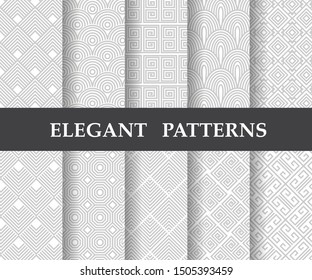 10 different elegant classic patterns. Endless ans seamless texture can be used for wallpaper, pattern fills, web page background,surface textures,tile, greeting card, scrapbook, backdrop