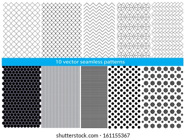 10 different vector seamless patterns, used for wallpaper, background, design, fabric, tile,. Publications.