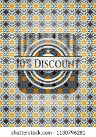 10% Discount arabesque emblem background. arabic decoration.
