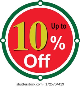 10% discount badge vector file