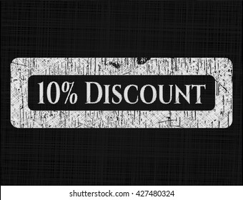 10% Discount chalk emblem