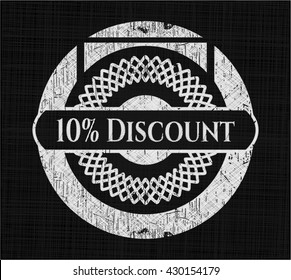 10% Discount chalk emblem