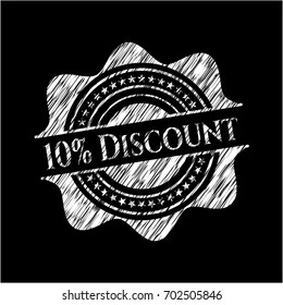 10% Discount chalkboard emblem