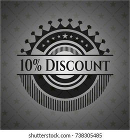 10% Discount dark badge