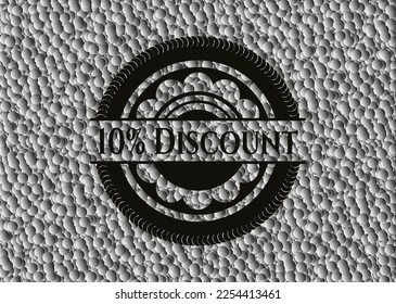 10% Discount dark badge with bubbles background. Vector Illustration. Detailed. 