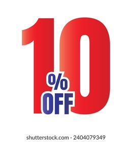 10% discount deal sign icon, 10 percent special offer discount vector, 10 percent sale price reduction offer design, Friday shopping sale discount percentage icon design