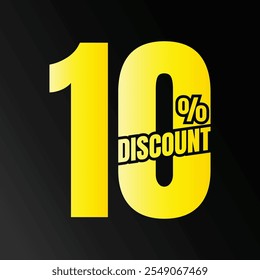 10% discount deal sign icon, 10 percent special offer discount vector, 10 percent sale price reduction offer design, Friday shopping sale discount percentage icon design
