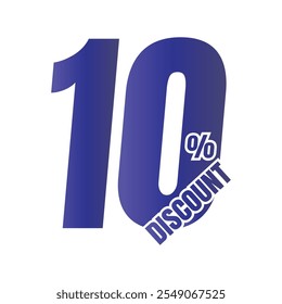 10% discount deal sign icon, 10 percent special offer discount vector, 10 percent sale price reduction offer design, Friday shopping sale discount percentage icon design