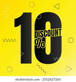 10% discount deal sign icon, 10 percent special offer discount vector, 10 percent sale price reduction offer design, Friday shopping sale discount percentage icon design