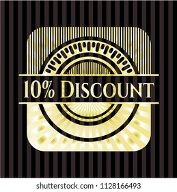 10% Discount gold emblem