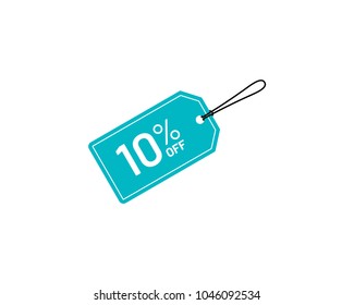 10% Discount Hang Tag Vector Design Template