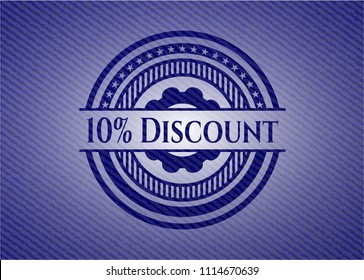 10% Discount jean background
