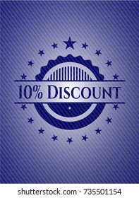 10% Discount with jean texture