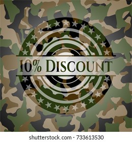 10% Discount on camouflaged texture