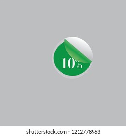 
10% discount on gray background