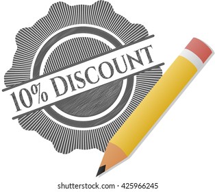 10% Discount pencil draw