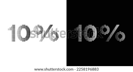 10% discount percent lines vector illustration