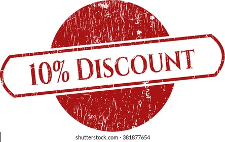 10% Discount rubber grunge texture stamp