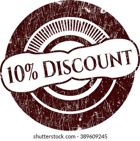 10% Discount rubber stamp