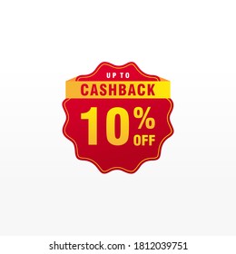 10 Rabatt, Sales Vector Button für Label, Stickers, Banner, Tags, Web-Aufkleber, Neues Angebot. Discount-Origami-Zeichenbanner