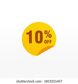 10 discount, Sales Vector badge for Label, Stickers, Banners, Tags, Web Stickers, New offer. Discount origami sign banner