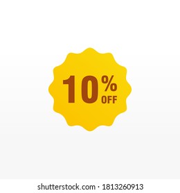 10 descuento, insignia de vectores de venta para etiquetas, etiquetas, banners, etiquetas, etiquetas web, nueva oferta. Banner de signo de origami de descuento